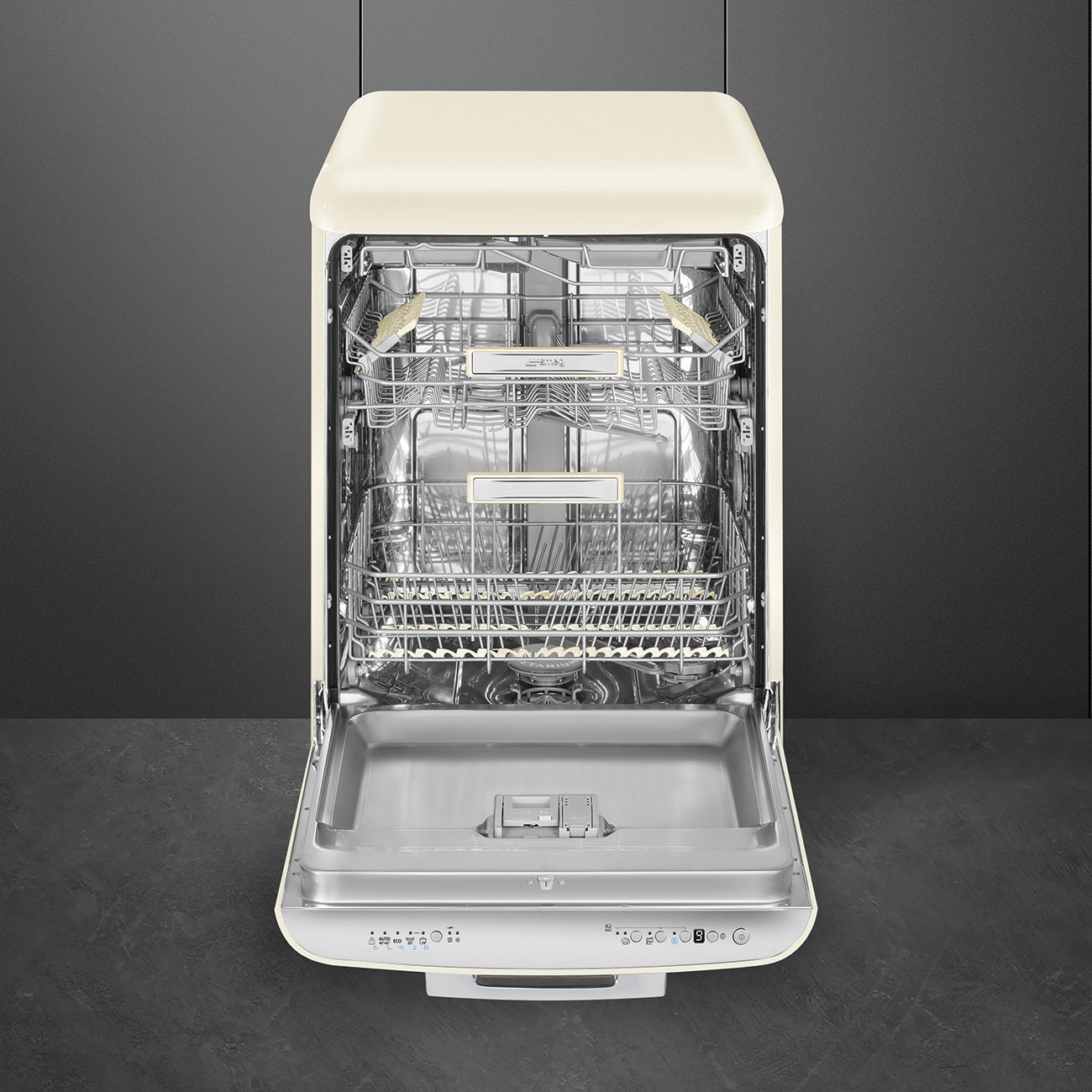 SMEG LVFABCR3 Отдельностоящая посудомоечная машина, 60 см, кремовая
