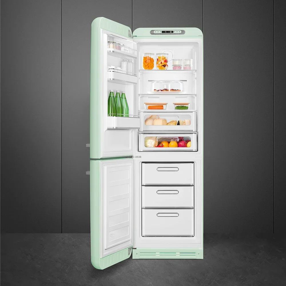 SMEG FAB32LPG6 Отдельностоящий двухдверный холодильник, стиль 50-х годов, 60 см, светло-зеленый, No-